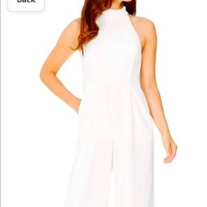 White/cream long Calvin Klien jumpsuit
